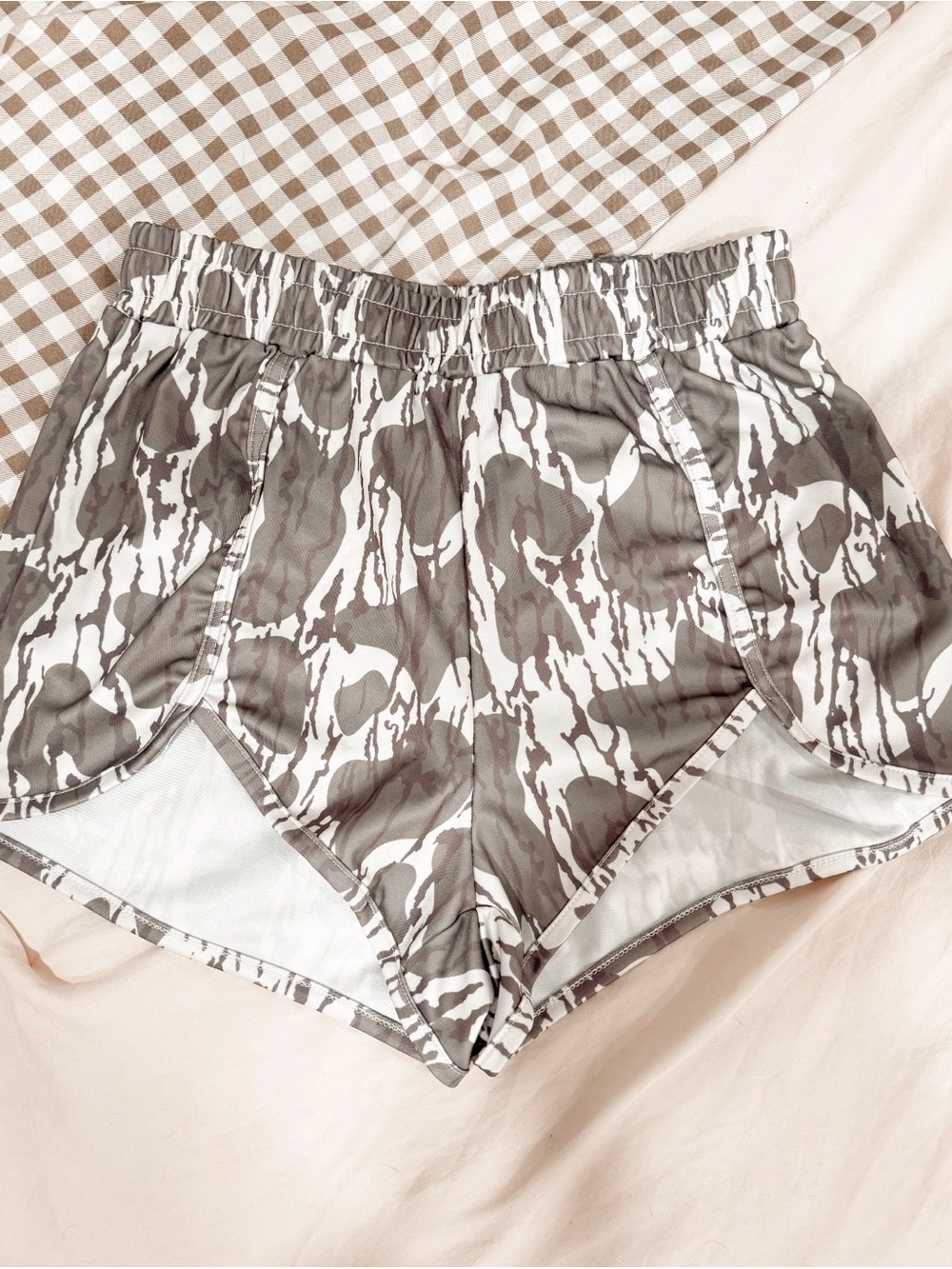 Women's Olive Camo Running Shorts